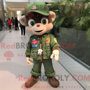 Zielony Beret maskot drakt...