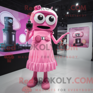 Postava maskota Pink Camera...