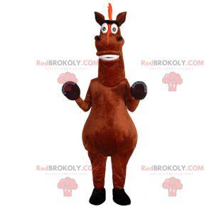 Very fun brown horse mascot. Horse costume - Redbrokoly.com