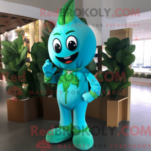 Maskottchenkostüm Cyan...