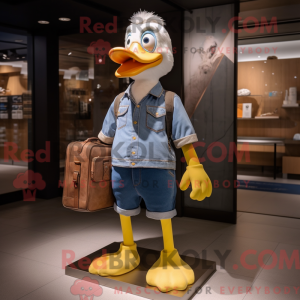 Cream Duck-mascottekostuum...