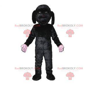 Sweet and cute black dog mascot. Dog costume - Redbrokoly.com