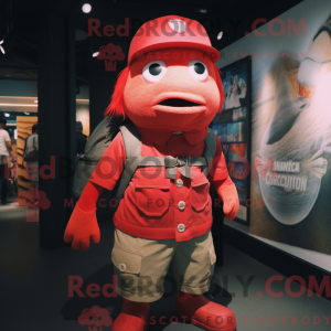 Red Cod maskot kostume...