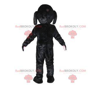 Sweet and cute black dog mascot. Dog costume - Redbrokoly.com