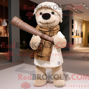 Beige sækkepibe maskot...