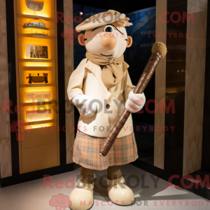 Beige sækkepibe maskot...