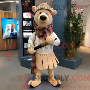 Beige Bagpipe mascot...