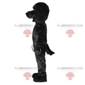 Mascote do cão preto doce e fofo. Fantasia de cachorro -