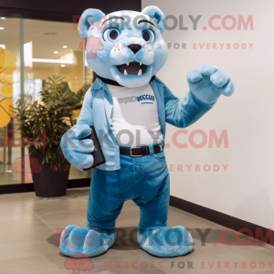 Cyan Smilodon máscara de...