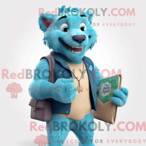 Cyan Smilodon máscara de...