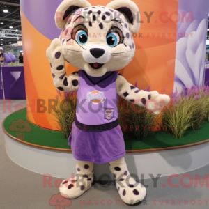 Lavendel Gepard maskot...