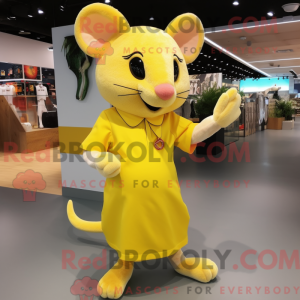 Yellow Mouse mascot costume...