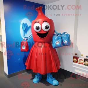 Garrafa azul de ketchup...