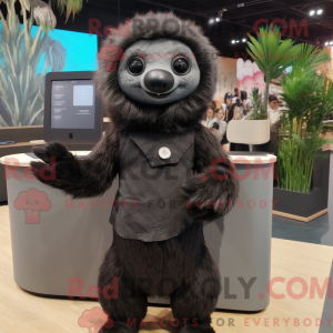 Black Sloth mascot costume...