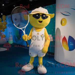 Guld tennisketcher maskot...