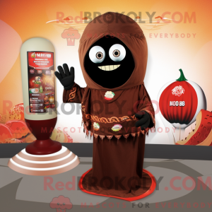 Brun tomat maskot kostume...
