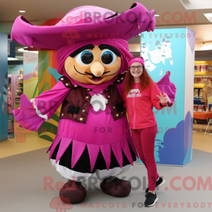 Magenta Pirate mask drakt...