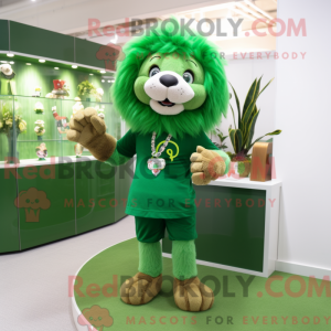 Groene leeuw mascotte...