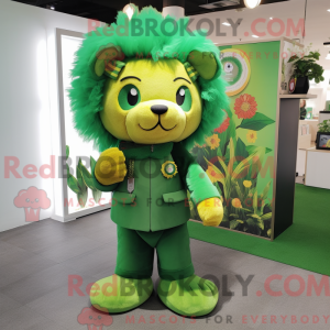 Groene leeuw mascotte...