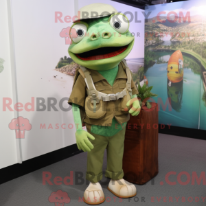 Grøn Ceviche maskot kostume...