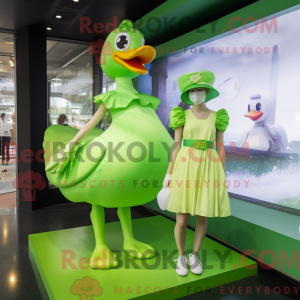 Lime Green Swans...