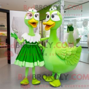 Lime Green Swans maskot...