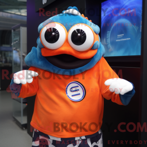 Navy Clown Fish mascot...