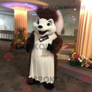 Brown Skunk mascot costume...