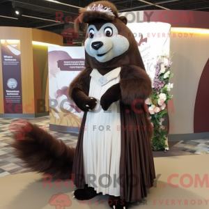 Brun Skunk-maskotdraktfigur...