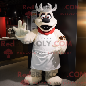 White Steak maskot kostyme...