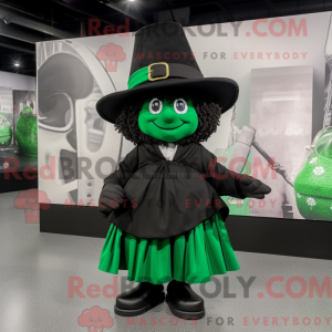 Sort Leprechaun Hat maskot...