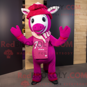 Magenta hestesko maskot...