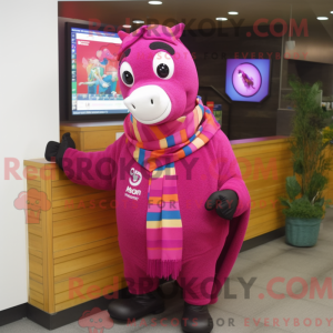 Magenta hestesko maskot...