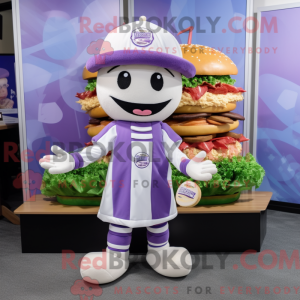Lavendel hamburger maskot...