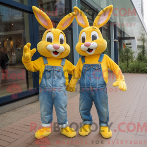 Gul Wild Rabbit maskot...