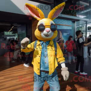 Gul Wild Rabbit maskot...