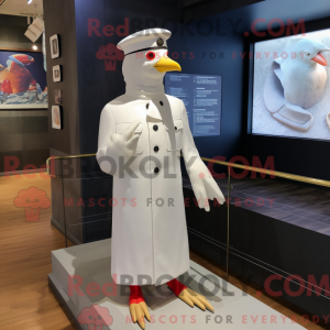 Hvid måge maskot kostume...