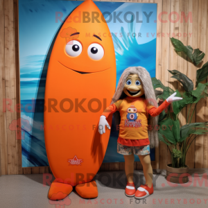 Orange Surfboard mascot...