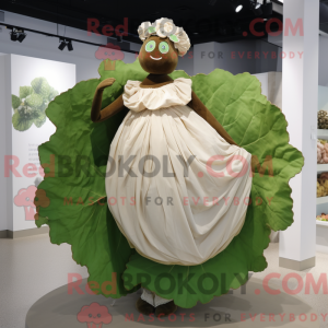 Brown Cabbage Leaf mascot...