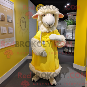Lemon Yellow Suffolk Sheep...