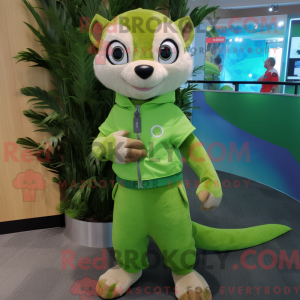 Lime Green Ferret maskot...