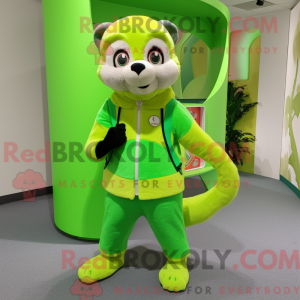 Lime grønn ilder maskot...