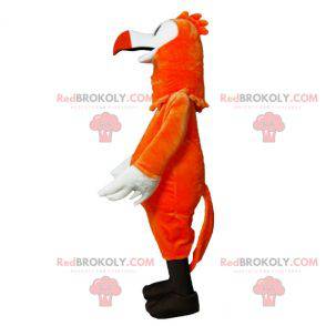 Mascote pássaro laranja e branco - Redbrokoly.com