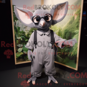 Fantasia de mascote de morcego com macacão e óculos - Mascotes de morcego - REBROKO_235391 - RedBrokoly.com