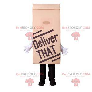 Mascotte de sac en papier. Mascotte de fast-food -