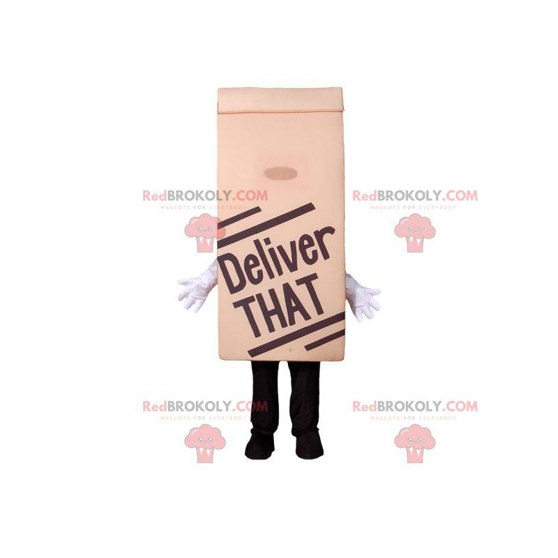 Mascotte de sac en papier. Mascotte de fast-food -