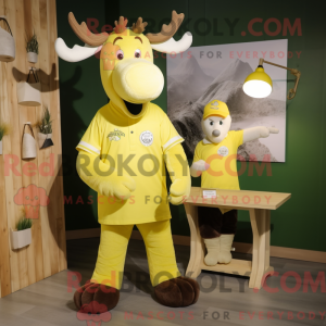 Sitrongul maskotdraktfigur...