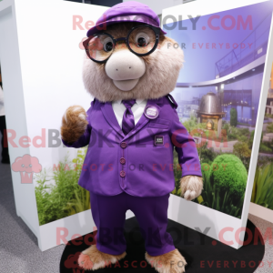 Purple Guinea Pig mascot...