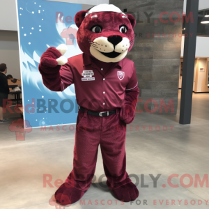 Maroon Jaguar maskot...