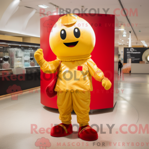 Gold Cherry mascottekostuum...